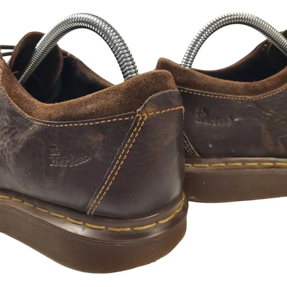 DR MARTENS Shoes Womens Size US 10 Brown Oxford 4-Eye Wingtip Platform 11484